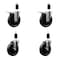 Service Caster 5'' Phenolic Swivel 1-3/8'' Expand Stem Caster Set 2 Total Lock Brakes, 4PK SCC-EXTTL20S514-PHS-2-S-2-138 - alternate 1